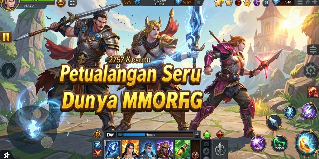 Screenshot gameplay <strong>2757</strong> yang menampilkan aksi pertempuran epik.