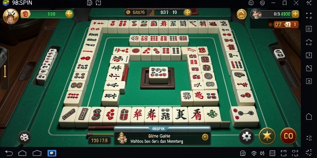 Tampilan gameplay menarik dari 98SPIN dalam Mahjong.