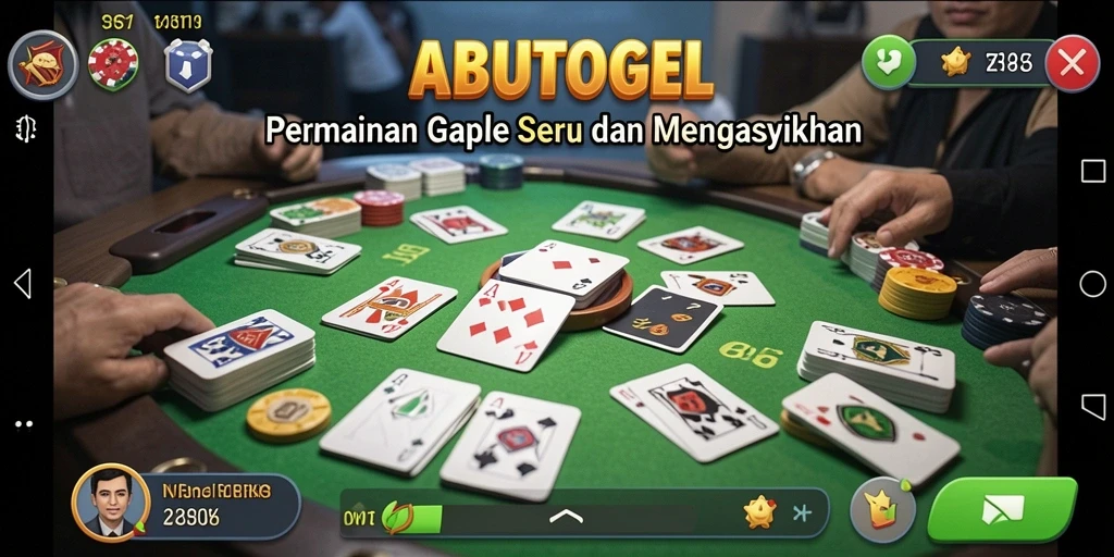Tampilan utama <strong>ABUTOGEL</strong> saat bermain Gaple yang seru.