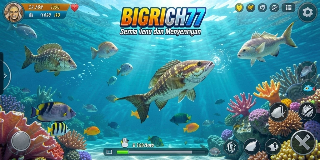 Tampilan gameplay menarik Tembak Ikan di BIGRICH77.