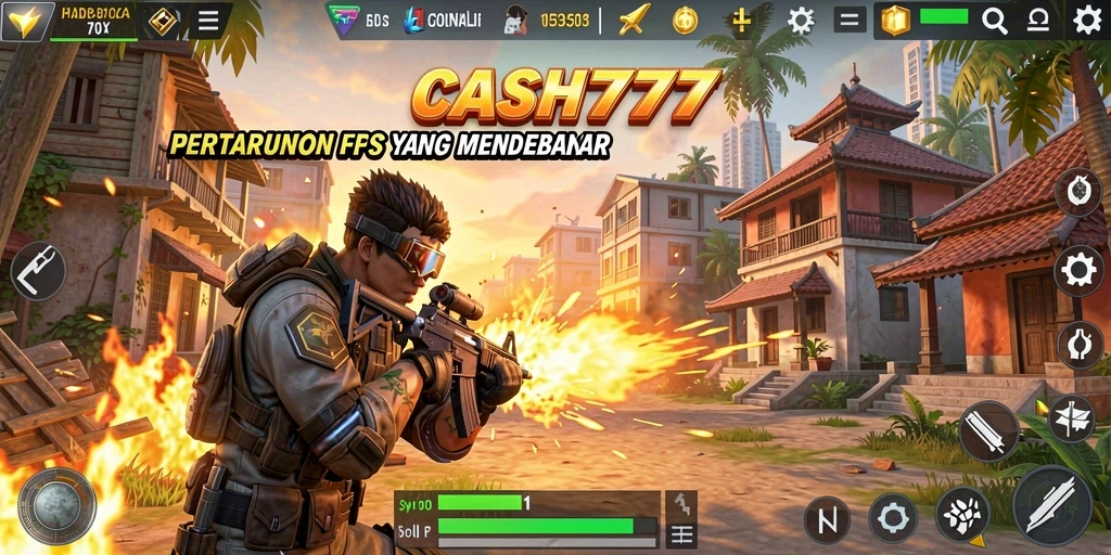 Screenshot aksion mendebarkan dari gameplay CASH777 yang penuh strategi.