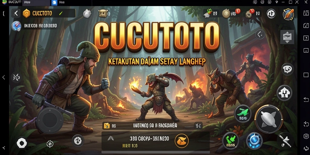 Tampilan gameplay CUCUTOTO yang menakutkan dan mencekam.