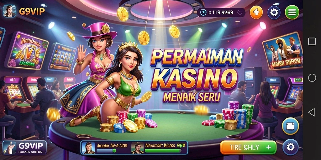 Tampilan utama G9VIP dengan gameplay Kasino yang menakjubkan.