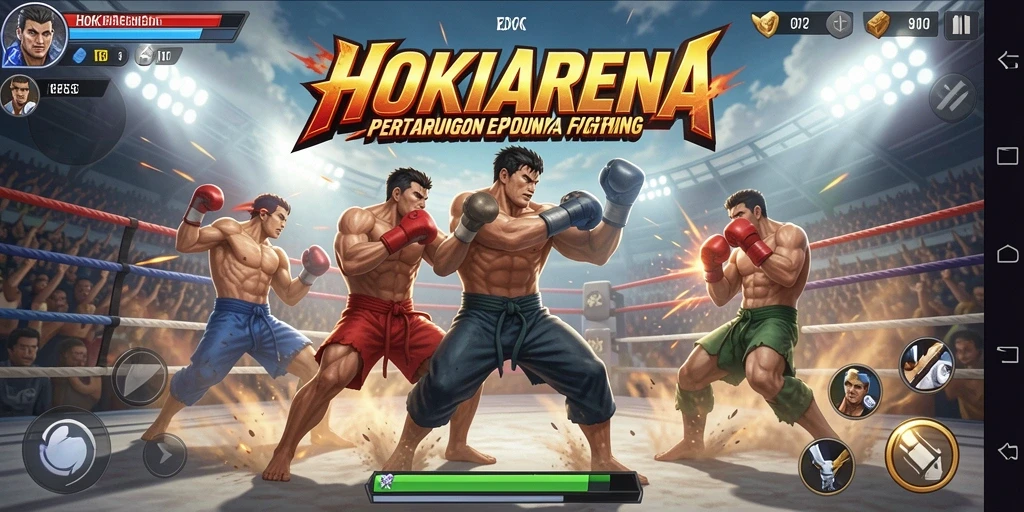 Tampilan gameplay HOKIARENA yang mendebarkan dan menegangkan.