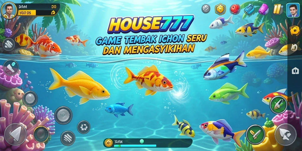 Gameplay seru Tembak Ikan dengan berbagai fitur menarik.
