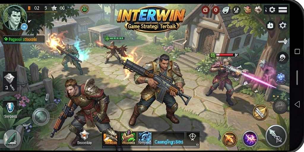 Tampilkan aksi strategis dalam gameplay INTERWIN.