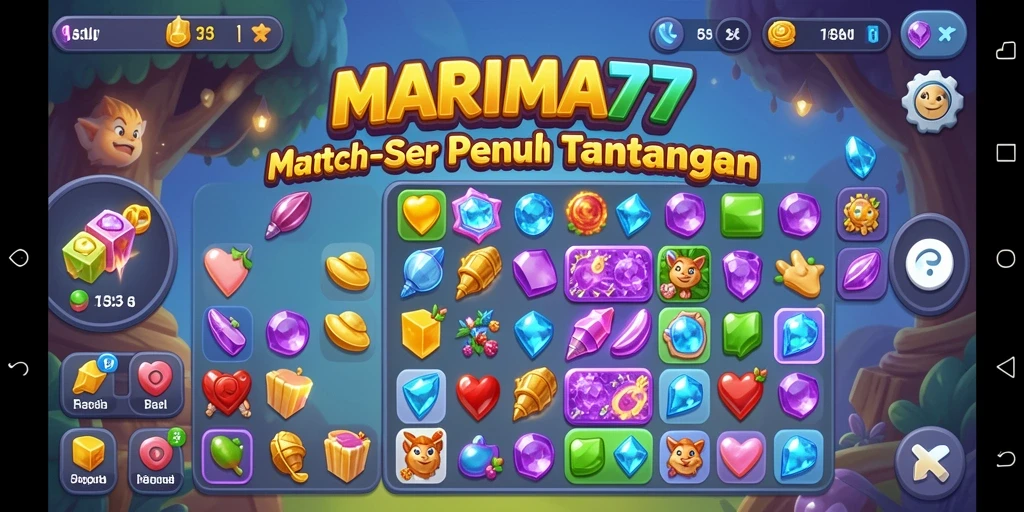 Gameplay seru dengan elemen match-3 yang menantang.