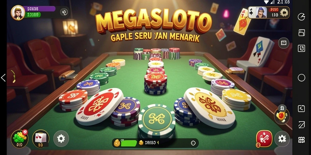 Tampilan screenshot permainan Gaple yang seru dan interaktif.