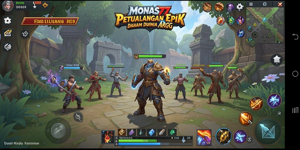 Tangkapan layar gameplay yang menampilkan aksi seru dalam MONAS77.