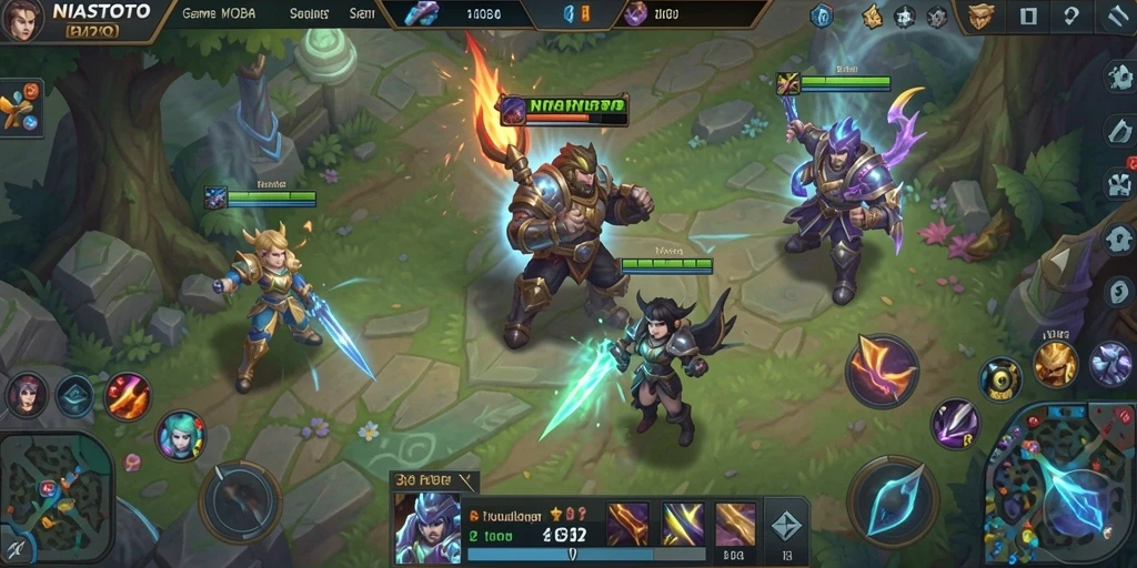 Tampilan gameplay seru di NIASTOTO dengan karakter yang beraksi.