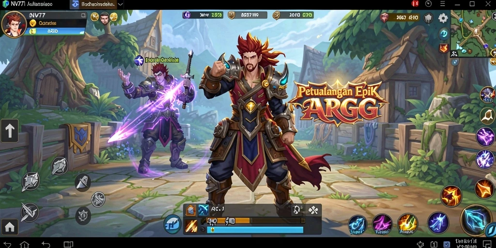 Screenshot dari gameplay NV77 menunjukkan aksi seru dalam dunia ARPG.