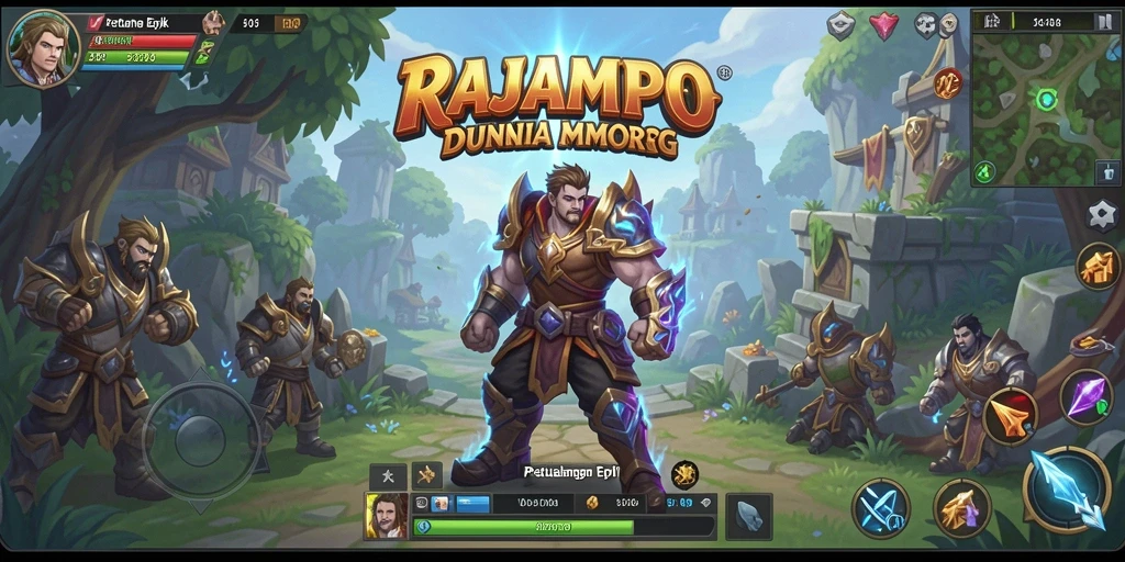 Gameplay RAJAMPO yang seru dan interaktif dalam dunia MMORPG.