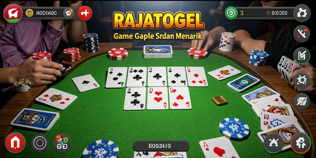 Tampilan menarik gameplay Gaple di RAJATOGEL.