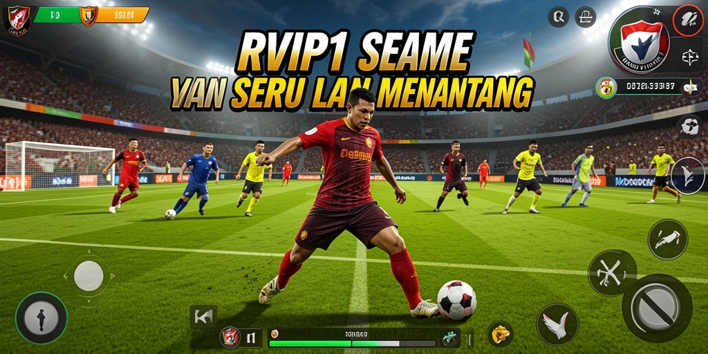 Tangkapan layar yang menampilkan aksi intens di lapangan sepak bola.