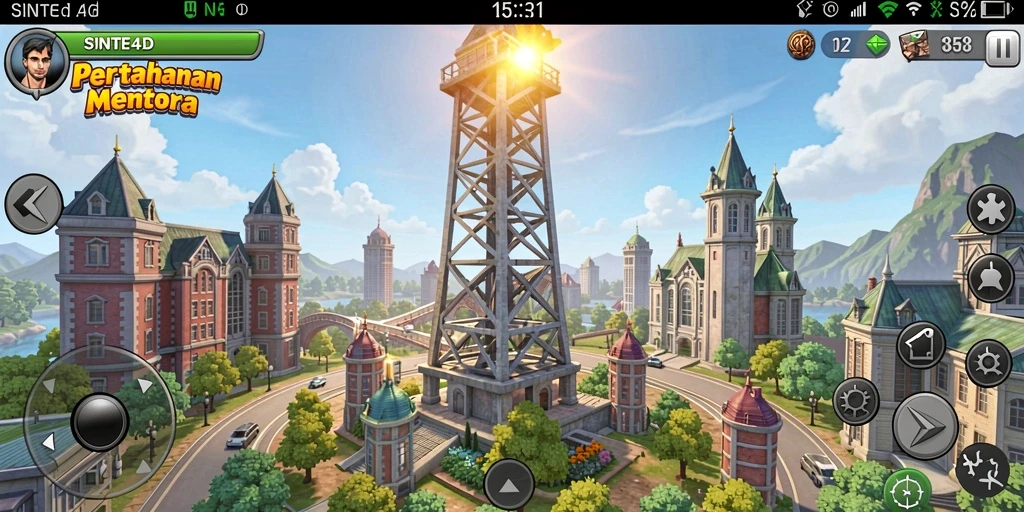 Screenshot gameplay SINTE4D yang menarik dan menantang.