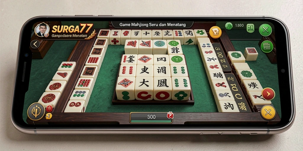 Gameplay menarik dari SURGA77 menunjukkan tantangan Mahjong.
