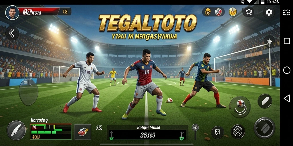 Tangkapan layar utama TEGALTOTO menampilkan aksi olahraga yang intens.