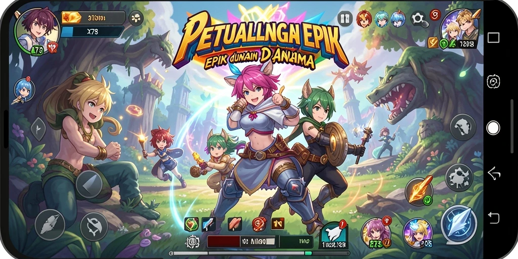 Tampilan dinamis dari karakter dalam gameplay X78 yang menarik.
