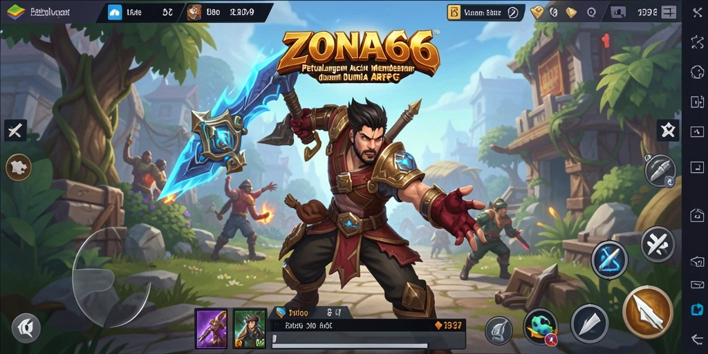 Tangkapan layar gameplay ZONA66 menunjukkan pertempuran yang seru dan mendebarkan.